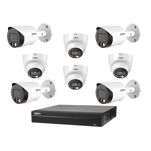 Комплекты видеонаблюдения Dahua на 8 камер - Комплект IP видеонаблюдения Dahua KIT-DH186