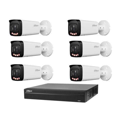 Комплекты видеонаблюдения на 6 камер - Комплект IP видеонаблюдения Dahua KIT-DH203