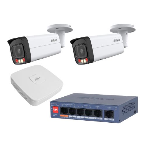 Комплекты видеонаблюдения на 2 камеры - Комплект IP видеонаблюдения Dahua KIT-DH427
