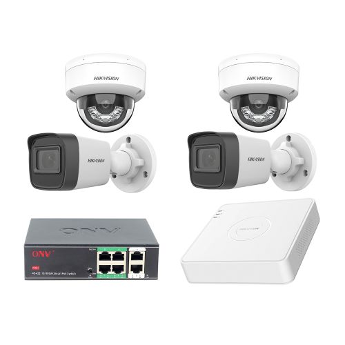 Комплекты видеонаблюдения на 4 камеры Нikvision - Комплект IP видеонаблюдения Hikvision KIT-DS109