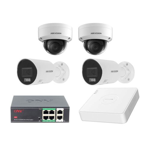 Комплекты видеонаблюдения на 4 камеры - Комплект IP видеонаблюдения Hikvision KIT-DS146