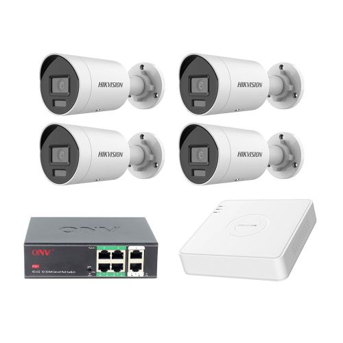Комплекты видеонаблюдения на 4 камеры Нikvision - Комплект IP видеонаблюдения Hikvision KIT-DS147