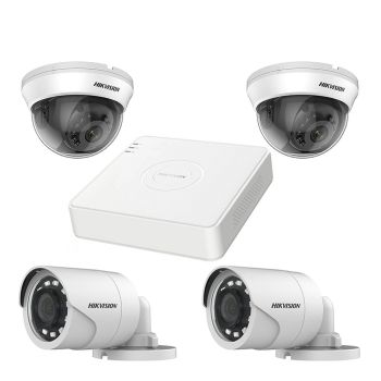 Комплекты видеонаблюдения на 4 камеры - Комплект TurboHD видеонаблюдения Hikvision KIT-DS166