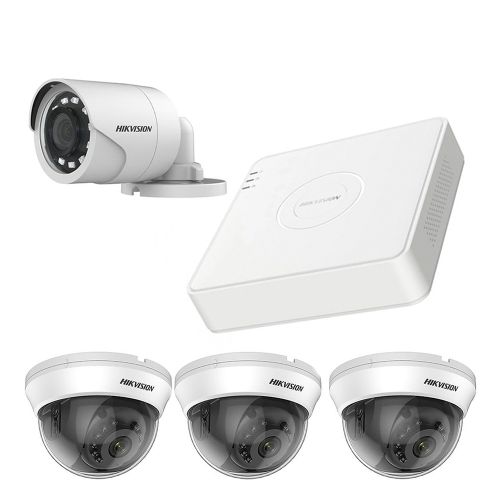 Комплекты видеонаблюдения на 4 камеры - Комплект TurboHD видеонаблюдения Hikvision KIT-DS168