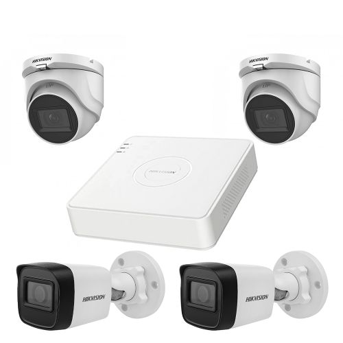 Комплекты видеонаблюдения на 4 камеры - Комплект TurboHD видеонаблюдения Hikvision KIT-DS186