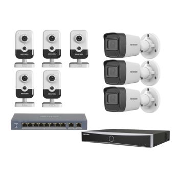 Комплекти відеоспостереження Hikvision - Комплект IP відеоспостереження Hikvision KIT-DS196