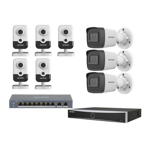 Комплекти відеоспостереження Hikvision - Комплект IP відеоспостереження Hikvision KIT-DS196