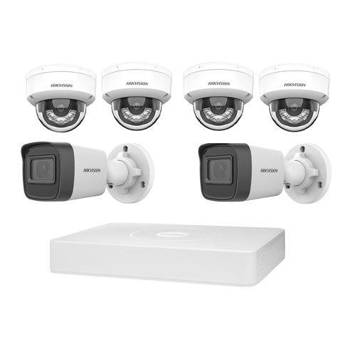 Комплекти відеоспостереження на 6 камер - Комплект IP відеоспостереження Hikvision KIT-DS200