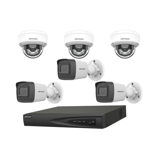 Комплекти відеоспостереження на 6 камер - Комплект IP відеоспостереження Hikvision KIT-DS202