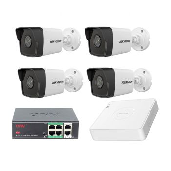 Комплекты видеонаблюдения на 4 камеры Нikvision - Комплект IP видеонаблюдения Hikvision KIT-DS203