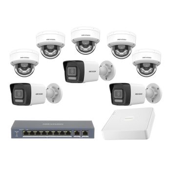 Комплекти відеоспостереження на 8 камер - Комплект IP відеоспостереження Hikvision KIT-DS207