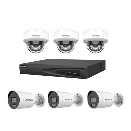 Комплекти відеоспостереження на 6 камер - Комплект IP відеоспостереження Hikvision KIT-DS214