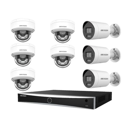 Комплекты видеонаблюдения Hikvision на 8 камер - Комплект IP видеонаблюдения Hikvision KIT-DS219