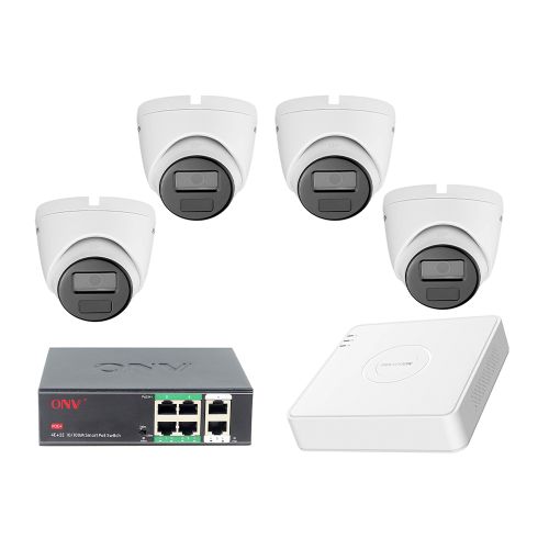 Комплекты видеонаблюдения на 4 камеры РОЕ - Комплект IP видеонаблюдения Hikvision KIT-DS264
