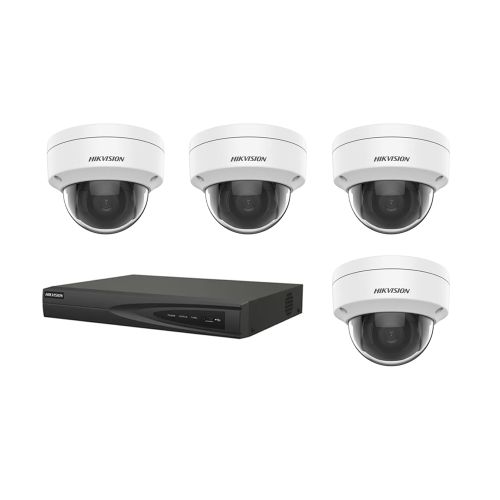 Комплекти відеоспостереження на 4 камери РОЕ - Комплект IP відеоспостереження Hikvision KIT-DS268