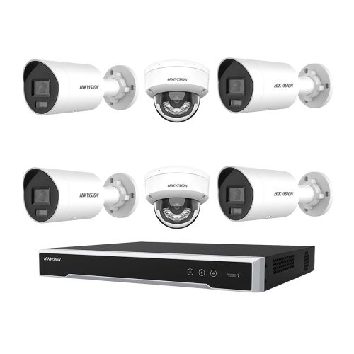 Комплекты видеонаблюдения Hikvision 6 камер - Комплект IP видеонаблюдения Hikvision KIT-DS314