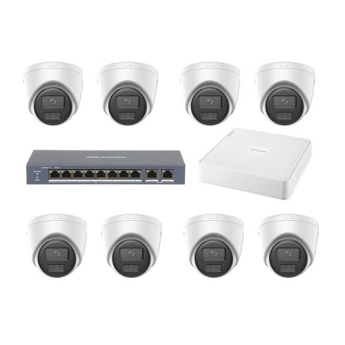 Комплекти IP відеоспостереження на 8 камер - Комплект IP відеоспостереження Hikvision KIT-DS319