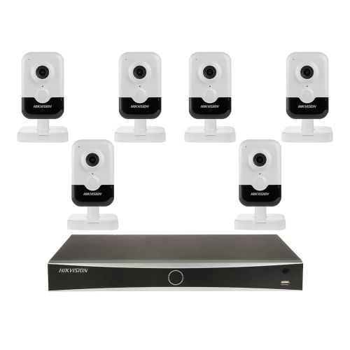 Комплекты видеонаблюдения Hikvision 6 камер - Комплект IP видеонаблюдения Hikvision KIT-DS326