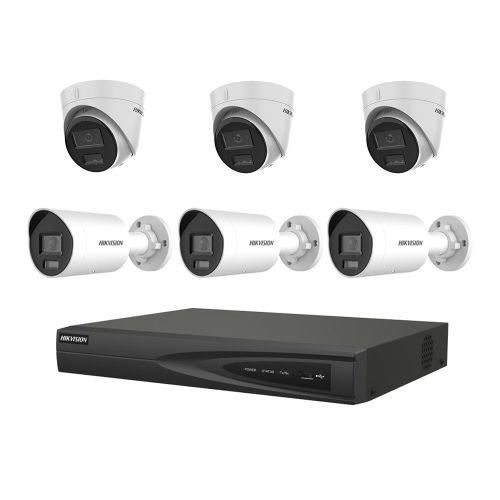 Комплекты видеонаблюдения Hikvision 6 камер - Комплект IP видеонаблюдения Hikvision KIT-DS369