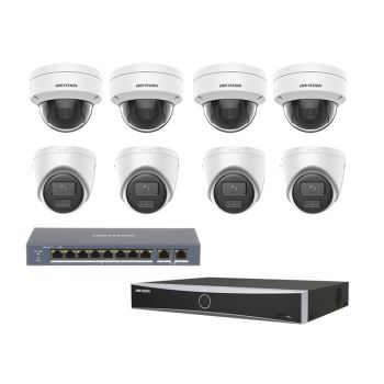 Комплекты ip видеонаблюдения на 8 камер - Комплект IP видеонаблюдения Hikvision KIT-DS390