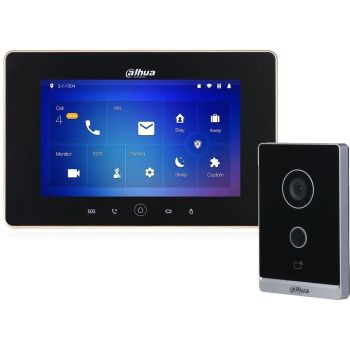Комплекты домофонов Dahua - Комплект домофона Dahua DHI-VTH5221D-S2 + вызывная панель DHI-VTO2211G-WP-S2