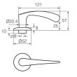 Дверная ручка ABLOY 19/002 INTERIA хром