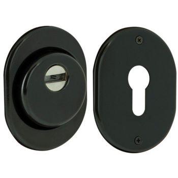 Защитная дверная броненакладка DISEC BDS16 Sferik Oval черный