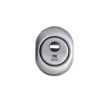 Захисна дверна броненакладка MUL-T-LOCK ESETY А615 OVAL хром сатин