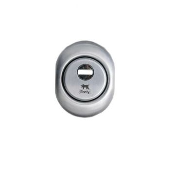 Защитная дверная броненакладка MUL-T-LOCK ESETY А615 OVAL хром сатин