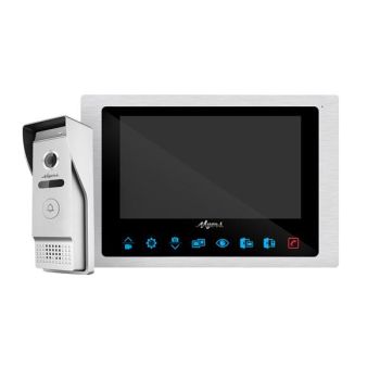 Видеодомофон Myers M-74SD Silver HD 1.0 + вызывная панель D-200S HD