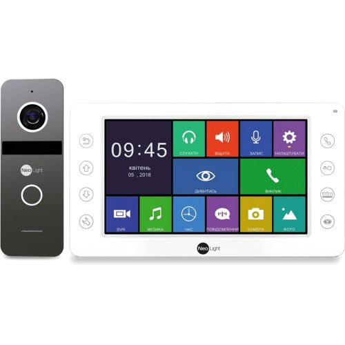 Комплекты домофона с записью аудио, видео - Комплект видеодомофона NeoLight MEZZO HD / Solo FHD Graphite