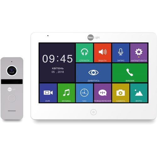 Комплекты домофона с записью аудио, видео - Комплект видеодомофона NeoLight OMEGA+ HD / Solo FHD Silver