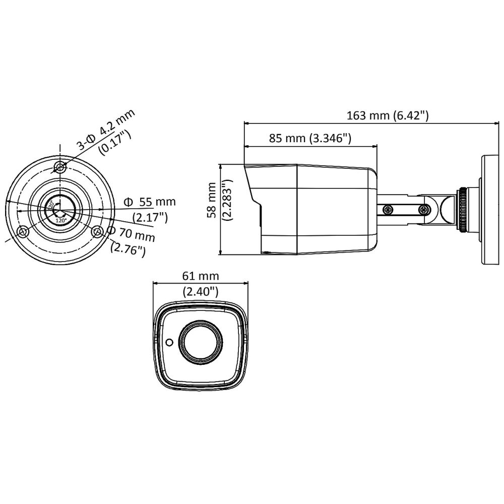 5МП TurboHD камера Hikvision DS-2CE16H1T-IT (3.6 мм)