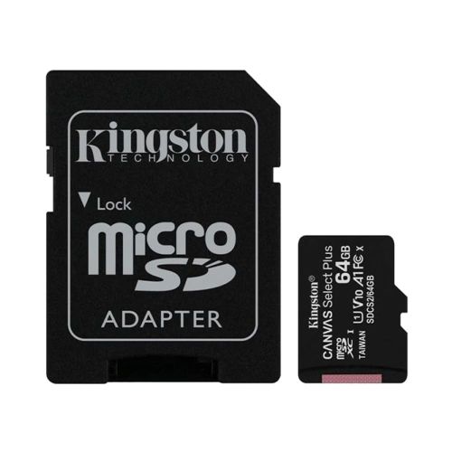 Карты памяти объёмом 64 ГБ - Карта памяти Kingston 64GB microSDXC Canvas Select Plus