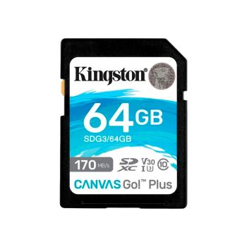 Карты памяти объёмом 64 ГБ - Карта памяти Kingston SDXC Canvas Go Plus 170R C10 UHS-I U3 V30 64ГБ