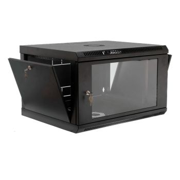 Шкаф 19" 6U, 600x500x373мм акриловое стекло, черный
