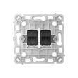Механізм інтернет розетки Ajax OutletCore (LAN) vertical black
