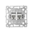 Механізм інтернет розетки Ajax OutletCore (LAN) vertical white