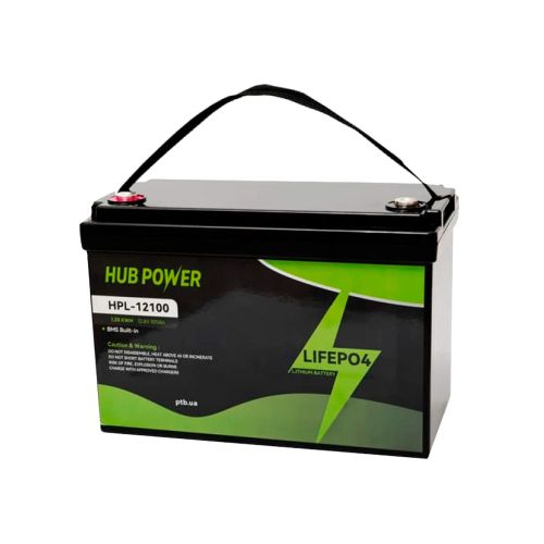 Акумулятори LiFePo4 (літій-залізо-фосфатні) - Акумуляторна батарея Hub Power HPL-12100 LiFePO4 12В 100 А/год