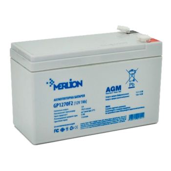 Аккумуляторная батарея MERLION AGM GP1270F2 12В 7А/ч