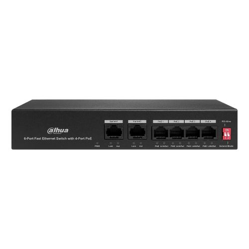 Коммутаторы Dahua с PoE - POE коммутатор Dahua DH-PFS3006-4ET-36