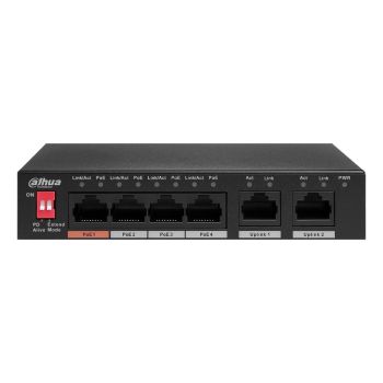 Коммутатор с 4 РоЕ портами Dahua DH-PFS3006-4ET-60