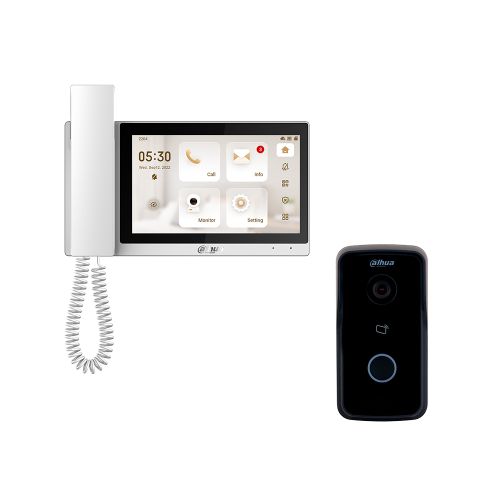 Комплекты домофонов для квартиры - Комплект домофона Dahua DHI-VTH5421EW-H + вызывная панель DHI-VTO2111D-P-S3