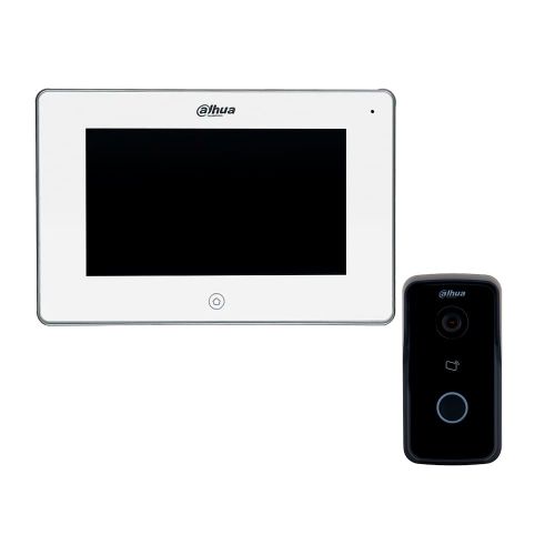 Комплекты домофонов для квартиры - Комплект домофона Dahua DHI-VTH5221DW-S2 + вызывная панель DHI-VTO2111D-P-S3