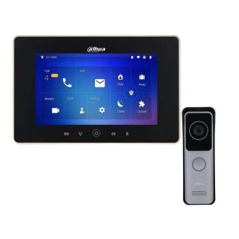 Комплекти домофону для офісу - Комплект домофона Dahua DHI-VTH5221D-S2 + виклична панель DHI-VTO2311R-WP