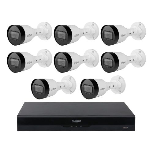 Комплекты видеонаблюдения Dahua на 8 камер - Комплект IP видеонаблюдения Dahua KIT-DH187