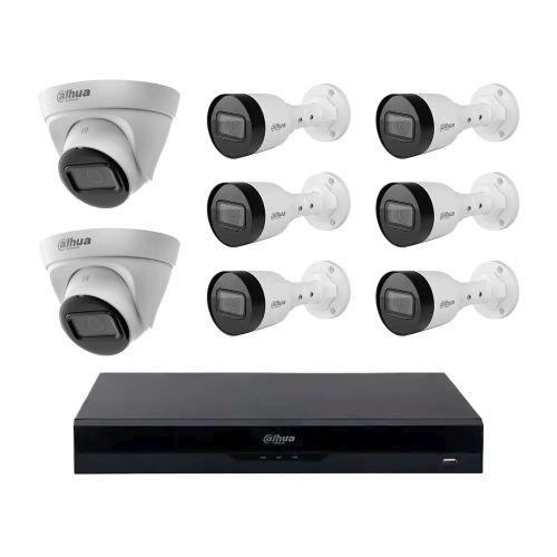 Комплекты видеонаблюдения Dahua на 8 камер - Комплект IP видеонаблюдения Dahua KIT-DH181