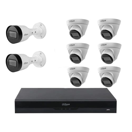 Комплекты видеонаблюдения Dahua на 8 камер - Комплект IP видеонаблюдения Dahua KIT-DH182