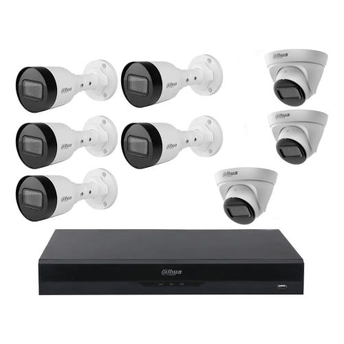 Комплекты видеонаблюдения Dahua на 8 камер - Комплект IP видеонаблюдения Dahua KIT-DH183