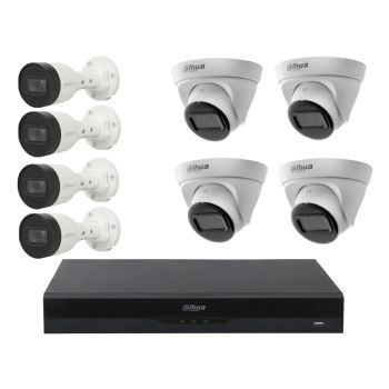 Комплекты видеонаблюдения Dahua на 8 камер - Комплект IP видеонаблюдения Dahua KIT-DH205